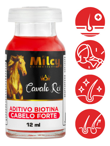 Aditivo Biotina Cavalo Rei Milcy Crescimento Cabelo Forte