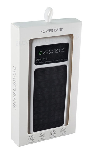 Powerbank 5000mah Panel Solar Cable Integrado 4 En 1 Carga 