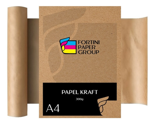 500 Folhas Papel Kraft 300g A4 Natural Alta Qualidade