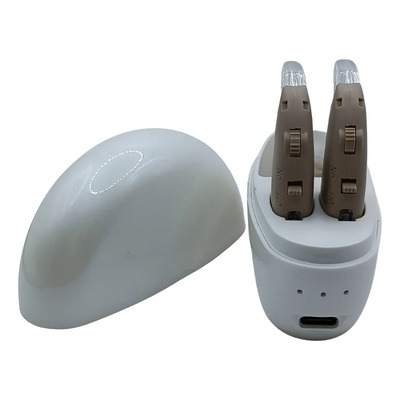 Aparato Auditivo Auxiliar Sordera Recargable 2pz Color Beige\u002FBlanco | Meses sin interés