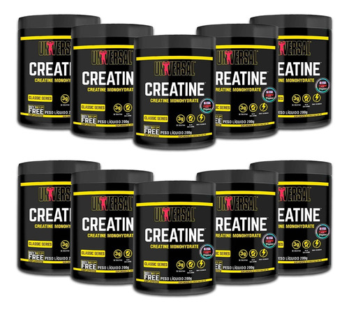 10x Creatine Universal Original Series / Sem Glúten / 200g