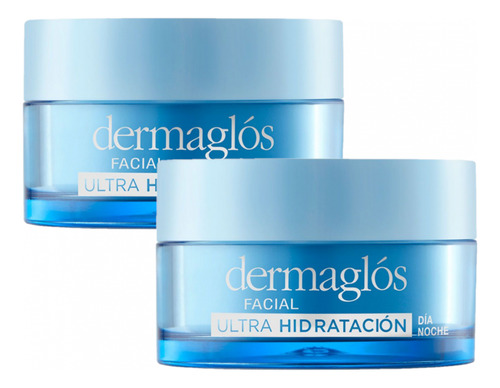 Combo X2 Dermaglós Crema Gel Dia/noche Ultra Hidratacion 50g