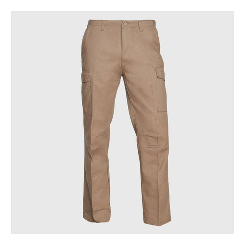 Pantalón Gabardina Cargo Hombre Beige (trabajo,oficina)