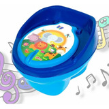 Troninho Musical Penico Vaso Sanitário Infantil 2 Em 1 Cor Azul