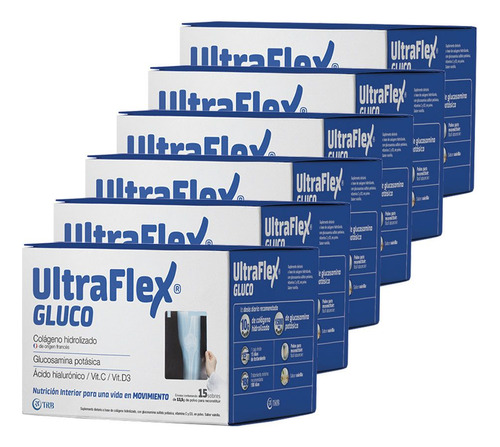 Pack 6 Ultraflex Gluco Colágeno Hidrolizado Glucosamina