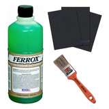 Removedor De Ferrugem Ferrox 500ml + Pincel + Lixa Ferro