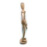 Figura Femenina De Madera 30cm Articulada Muñeco Maniqui