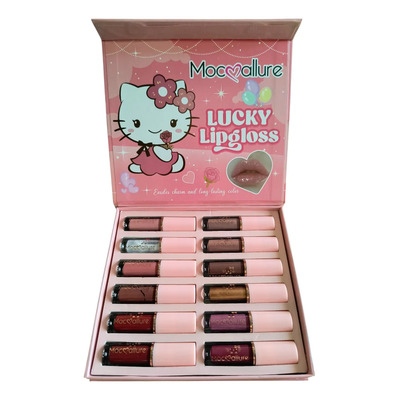 Lip Gloss Hello Kitty Set 12 Labiales Multicolor Durables | Meses sin interés