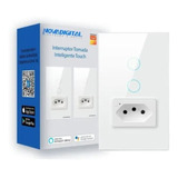 Interruptor Touch 2 Botões + 1 Tomada Inteligente Br Wi-fi .