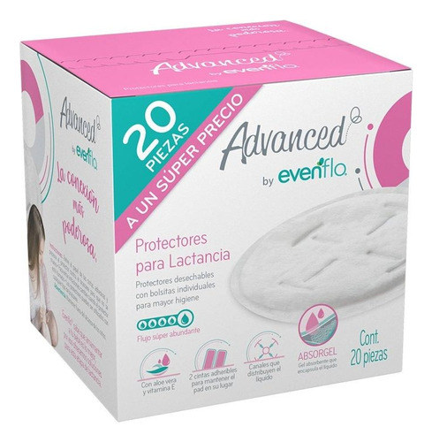 Protectores Para Lactancia Evenflo Absorgel 20 Pzas