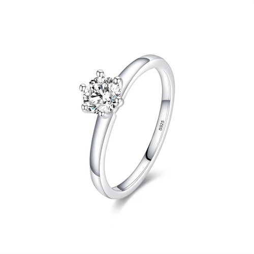 Anillo Plata 925 Real Compromiso Simple Dama Elegante Joya