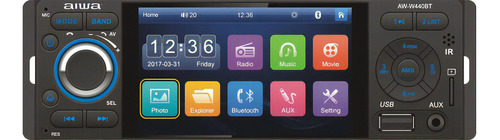 Radio Auto 1 Din Con Pantalla Tactil De 4'' Aiwa Aw-w440bt