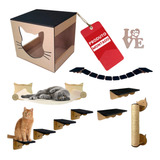 Playground Para Gato 10 Pcs Ponte Prateleira Degrau Caixa