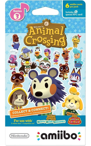 Amiibo Animal Crossing Serie 3 Cards 6-pack Nintendo 3ds