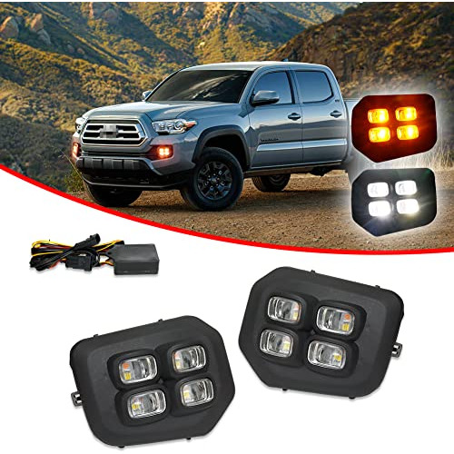 Para Toyota Tacoma 2016-2022, Luces Led Drl De 4 Ojos L... Foto 3