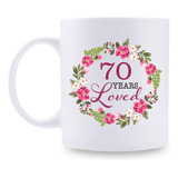 Regalos De 70 Cumpleaños Para Mujer, 70 Años Adorados Con Un