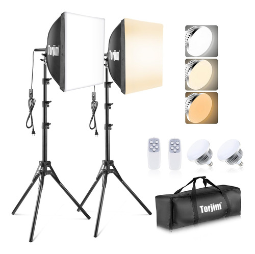 Kit De Iluminación Fotográfica Profesional Led 85w 41cm X 41