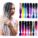 Extensiones De Trenzas Africanas Kanekalon, Paquete De 6 Pzs