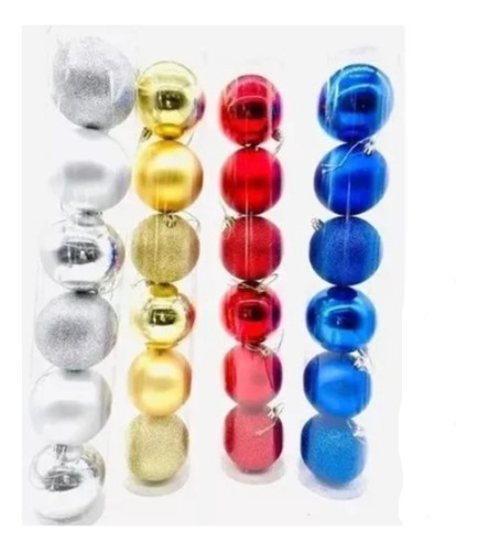 Pack De 10 Bambalinas Brillantes Navideñas 6cm Diametro