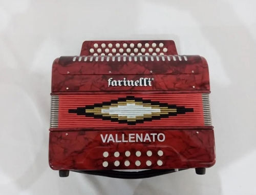 Farinelli 3012sir Acordeon Botones Tipo Rey Vallenato Rojo