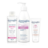 Kit Dermaglós Agua Micelar + Emulsión Corporal + Bb Cream Tc