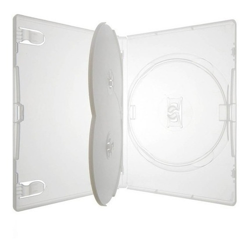 Estojo Box P/ 3 Dvd Capa Transparente Amaray - 100 Und.