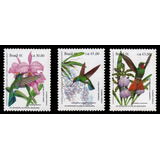 Colibríes - Orquídeas - Brasil 1991 - Serie Mint - Yv 2040-2