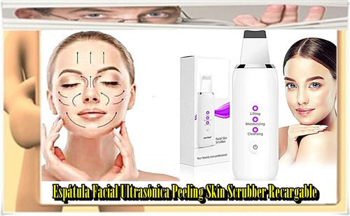 Espátula Facial Ultrasónica Peeling Skin Recargable - Caba -