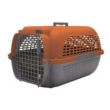 Transportadora Dogit Voyageur 200 Carrier N°2 Perros Y Gatos Color Naranja / Gris Oscuro