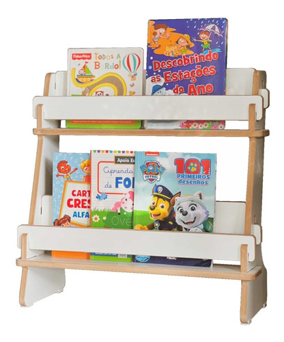 Rack Porta Livros Infantil De Chão Montessori Sem Parafusos