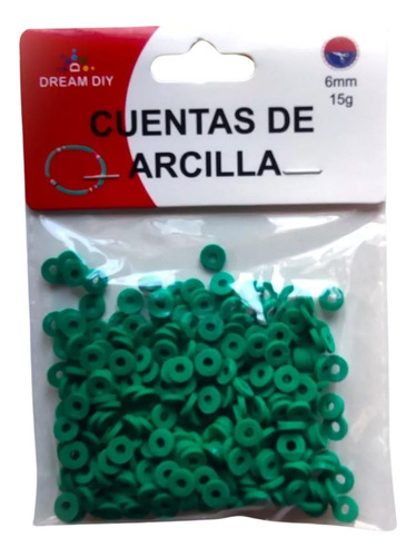 Cuentas De Arcilla Verde Oscuro 15 Gramos 