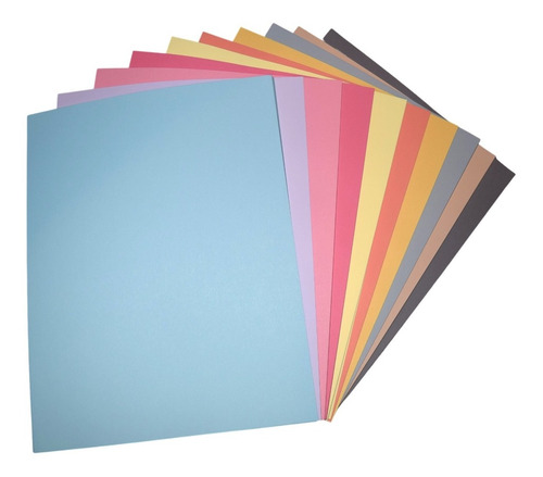 500 Hojas De Color Pastel Tamaño Carta (10 Colores) 75 Gramo