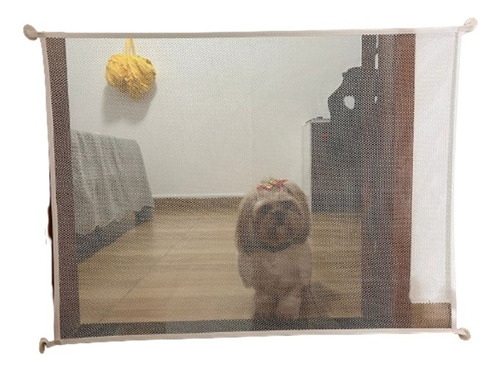 Cerca Pet Cães Tela Divisória P/ Portas 72x80cm Pp - Branca