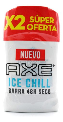 2 Desodorantes Axe Barra Ice Chill 50 Gr C/u