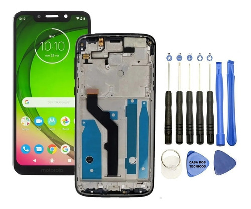 Frontal Tela Display Moto G7 Play Xt1952 2 Com Aro + Brinde