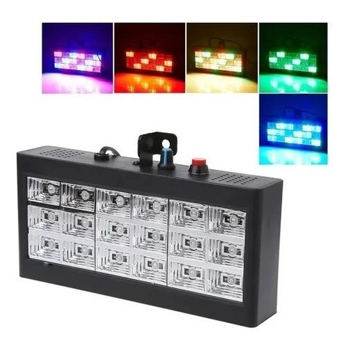 Luz Estroboscópica 18led En Rgb Tipo Flash Ritmo Para Fiesta