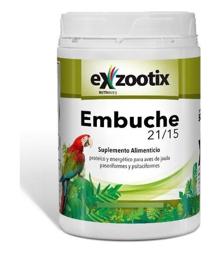 Alimento Aves Embuche Loros 21/15 Exzootix 500 Gr.