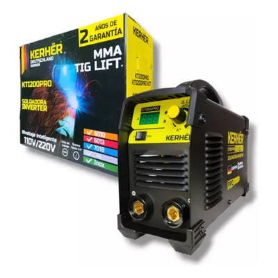 Máquina de soldar\u002Fsoldadora Kerhër KTI200PRO - negro\u002Famarillo | Meses sin interés