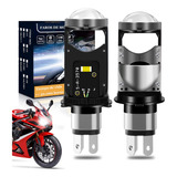 Faros Led H4 Hb3 9003 Tipo Lupa Para Moto Luz Altas Y Bajas