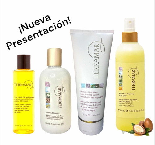 Set Terramar Óleo+ Shampoo+mascarilla+spray +regalo!