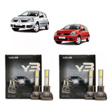 Combo Kit X 4 Luces Cree Led H7 H1 Renault Clio 2 Desde 2003