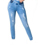 Jeans Mujer Pantalón Colombiano Mezclilla Strech Push Up 01c