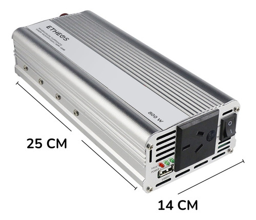 Inversor Conversor Inverter 12v A 220v 800w Auto Camión Pro