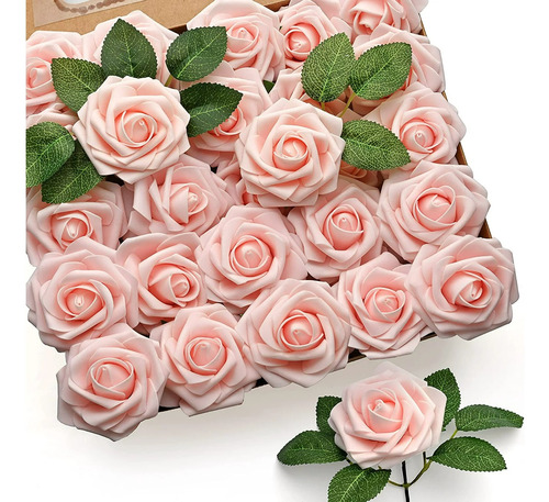 Rosas Artificiales Decorativas Fiestas Espuma Flores 25 Uds