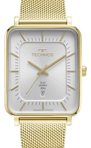 Relógio Technos Unissex Slim Dourado Gm10yr 1k