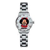 Reloj Mafalda Plateado Correa Acero Dama + Estuche Dayoshop