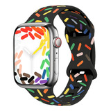 Correa Sport Silicona Para Apple Watch Ultra 8 7 Se 6 5 4