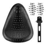 Asiento Para Moto Harley Sportster Cuero Pu Cocodrilo Negro