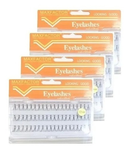 Pack 6 Pestañas En Racimo Eyelashes / 8mm, 10mm, 12mm, 14mm