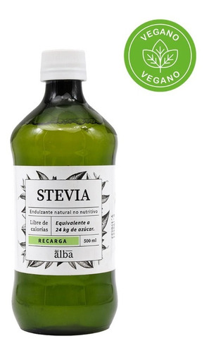 Recarga Stevia Líquida - 500 Ml Apícola Del Alba Endulzante 